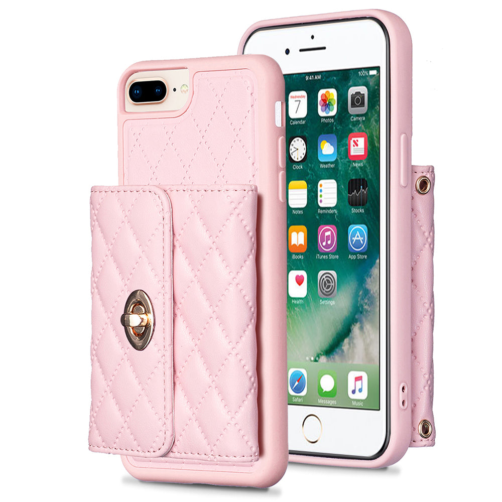 BF21-Style For iPhone 6 Plus/6s Plus/7 Plus/8 Plus 5.5 inch Protective Case Long Strap PU Leather TPU Phone Cover with Card Bag Kickstand BF21-Style For iPhone 6 Plus/6s Plus/7 Plus/8 Plus 5.5 inch Protective Case Long Strap PU Leather TPU Phone Cover with Card Bag Kickstand